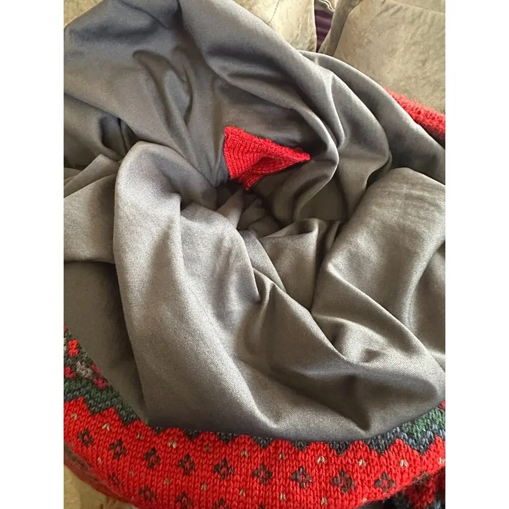 Dale Of Norway Pure Wool Lined Heavyweight Sweater Red Nordic Print Clasp Large - Picture 14 of 16